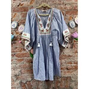 Tory Burch Embroidered Beach Tunic Coverup